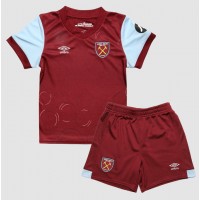 West Ham United Replika babykläder Hemmaställ Barn 2023-24 Kortärmad (+ korta byxor)